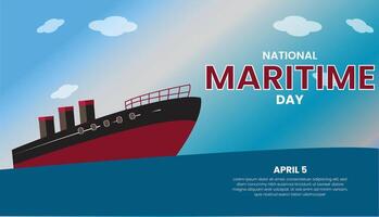 National Maritime Day vector