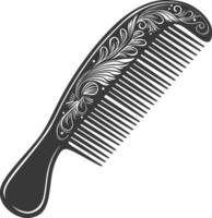 Silhouette comb black color only vector