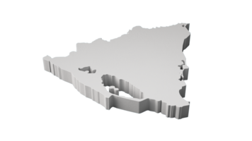 nicaragua mapa 3d geografía cartografía y topología mapa 3d ilustración png