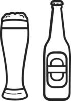 Bottle drink icon symbol image. Illustration of the drink water bottle glass design image vector