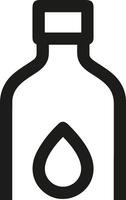 Bottle drink icon symbol image. Illustration of the drink water bottle glass design image vector