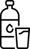 Bottle drink icon symbol image. Illustration of the drink water bottle glass design image vector