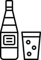 Bottle drink icon symbol image. Illustration of the drink water bottle glass design image vector