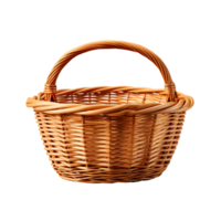 Wicker basket isolated on transparent background png