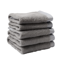 Stack of Gray Towels isolated on transparent background png