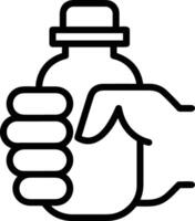 Bottle drink icon symbol image. Illustration of the drink water bottle glass design image vector