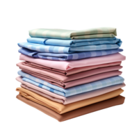 stack of ironing shirts isolated on transparent background png