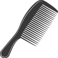 Silhouette comb black color only vector