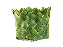 basket from coconut leaf isolated png