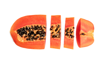 Ripe papaya slice isolated png