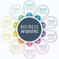 Infographic design 10 steps, objects, elements or options business information template vector