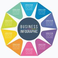 Infographic design 10 Steps, objects, elements or options business information template vector