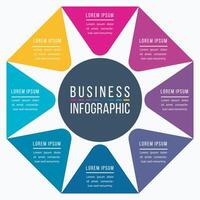 infografía diseño 8 pasos, objetos, elementos o opciones negocio información modelo vector