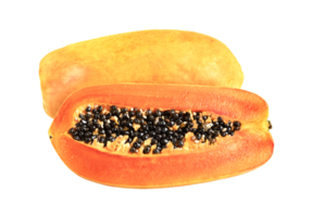 maduro papaya rebanada aislado png
