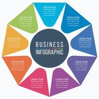 Infographic design 9 Steps, objects, elements or options business information template vector