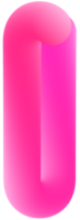 3d rosa alfabet brev jag png