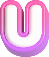 brief jij, roze schattig 3d belettering png