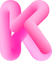 3d Rosa Alphabet Brief k png