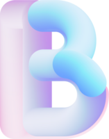 3d text b png