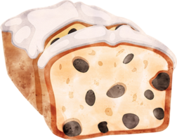 Bread slice watercolor illustration png