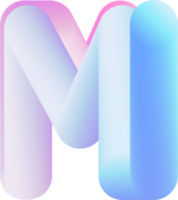 3d lettering m png