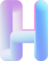 3d letras h png