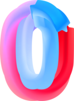 3d spirale nombre 0 png