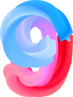 3d spirale nombre 9 png