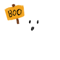 The Ghost drawing image for halloween concept. png