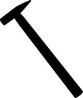 Silhouette of hammer illustration. Essential tool in black color. Home repair accessories. vector
