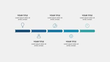 Modern infographic template. Creative business process for presentation. Pitch deck workflow design vector