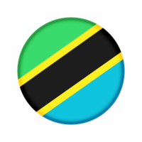 ronde vlag van Tanzania png