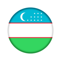 Round flag of Uzbekistan png
