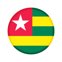 Round flag of Togo png