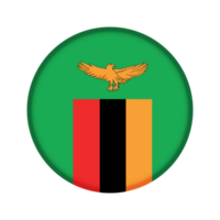 Round flag of Zambia png