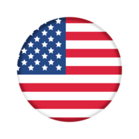 runda flagga av USA png