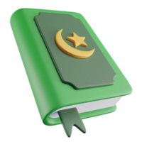 3D Illustration of Green Quran png