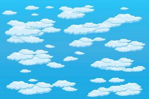 Cloud sky scene background simple cloud illustration template design vector