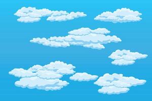Cloud sky scene background simple cloud illustration template design vector
