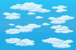 Cloud sky scene background simple cloud illustration template design vector