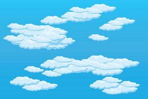 Cloud sky scene background simple cloud illustration template design vector