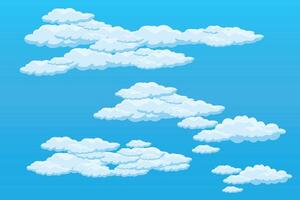 Cloud sky scene background simple cloud illustration template design vector