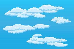 Cloud sky scene background simple cloud illustration template design vector