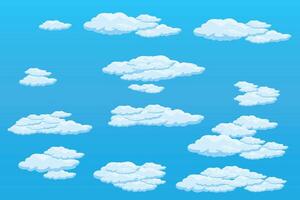 Cloud sky scene background simple cloud illustration template design vector