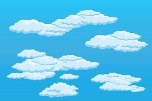 Cloud sky scene background simple cloud illustration template design vector