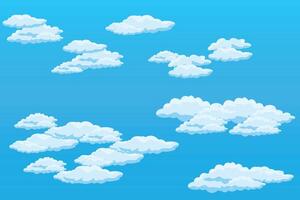 Cloud sky scene background simple cloud illustration template design vector