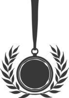 Silhouette Medal Award black color only vector