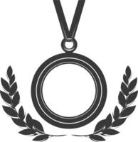 Silhouette Medal Award black color only vector