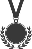 Silhouette Medal Award black color only vector