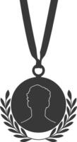 Silhouette Medal Award black color only vector